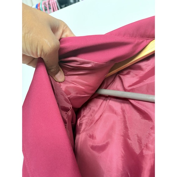 Vintage London Fog Fuchsia Trench Coat Women Size 14 Reg - Picture 4 of 12